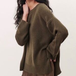 Jenni Kayne Cashmere Boyfriend Sweater XL - Olive